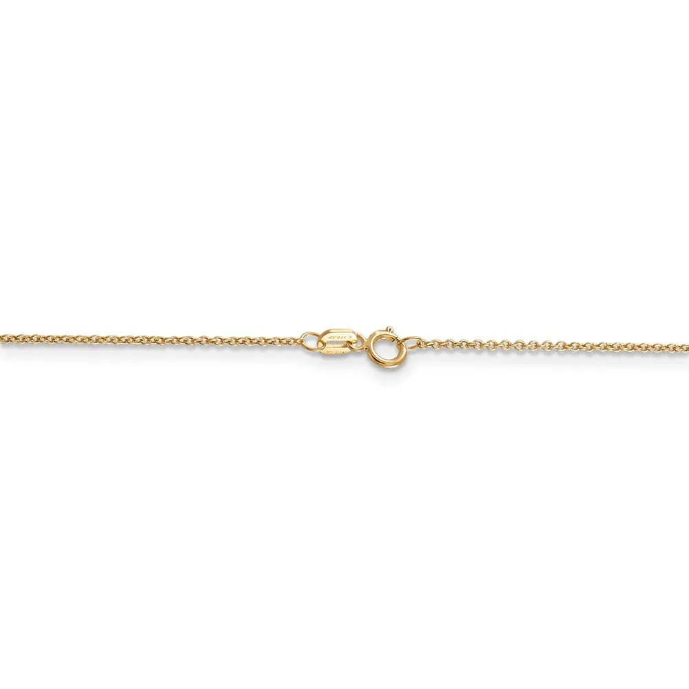 14k Yellow Gold Winged Running Shoe Necklace