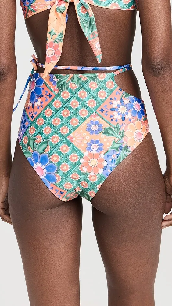 Agua Bendita   Glenda Tile Bikini Bottoms 