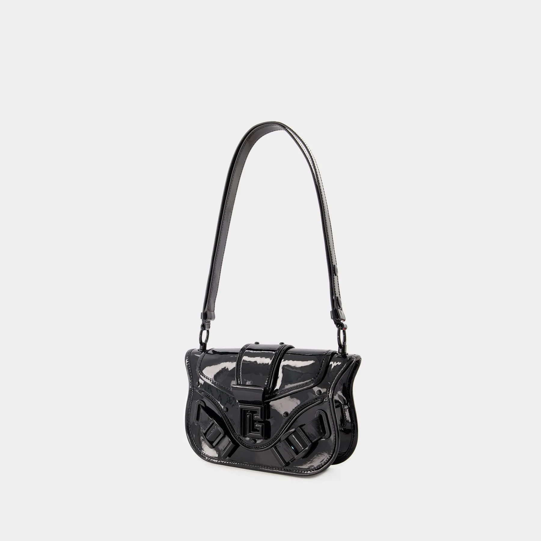 Balmain  Blaze Shoulder Bag - Balmain - Leather - Black