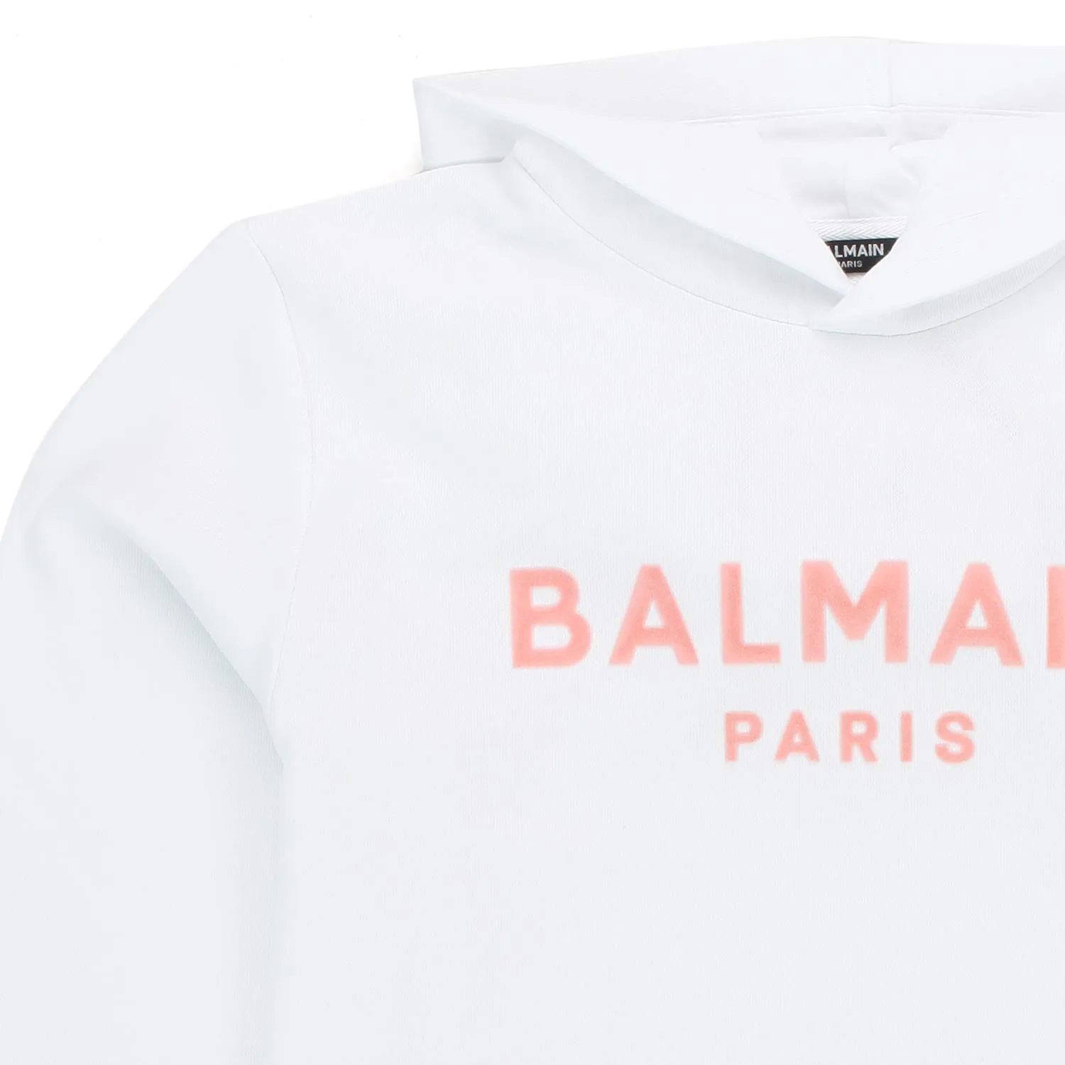 Balmain White Hoodie For Girl And Teen