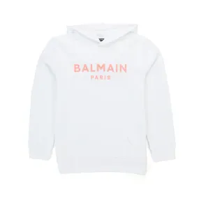 Balmain White Hoodie For Girl And Teen