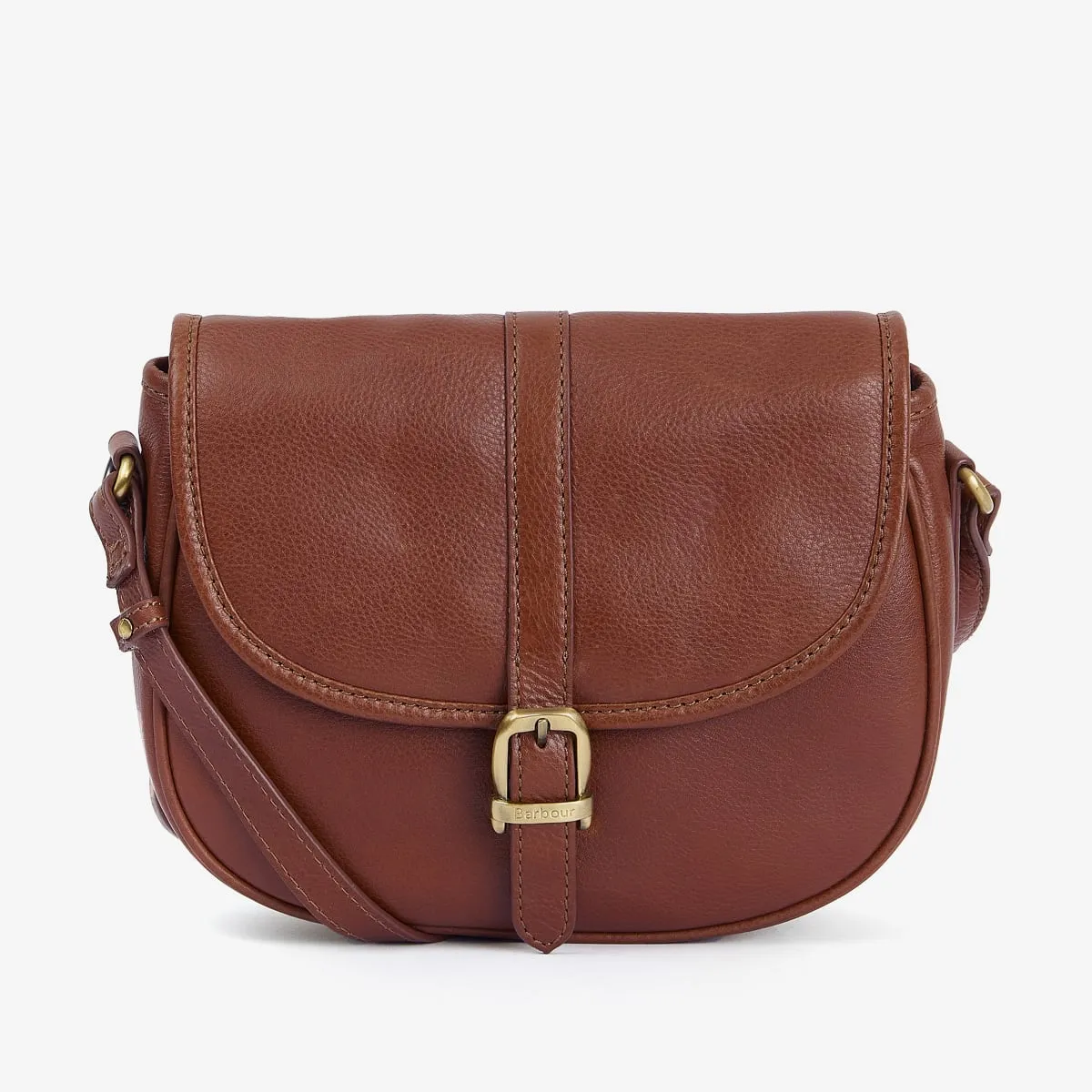 Barbour Laire Leather Medium Saddle Bag | Brown