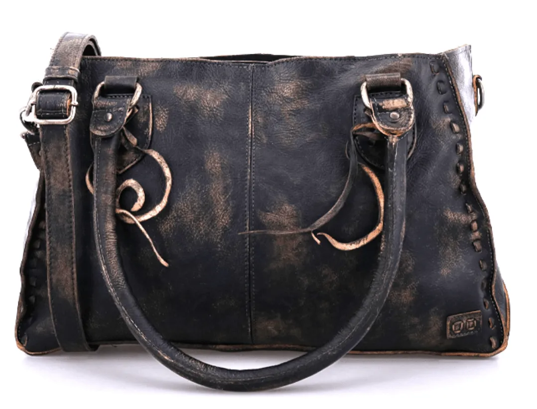 Bed Stu Rockababy Black Hand Wash Leather Hand Bag Purse A450217-BKHW