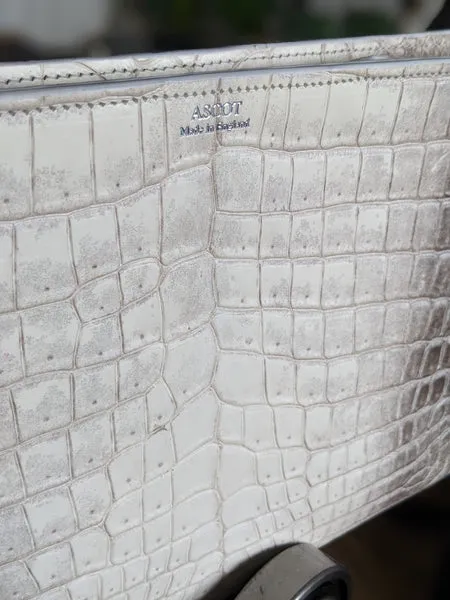 Bespoke Himalaya Crocodile Pouch Bag