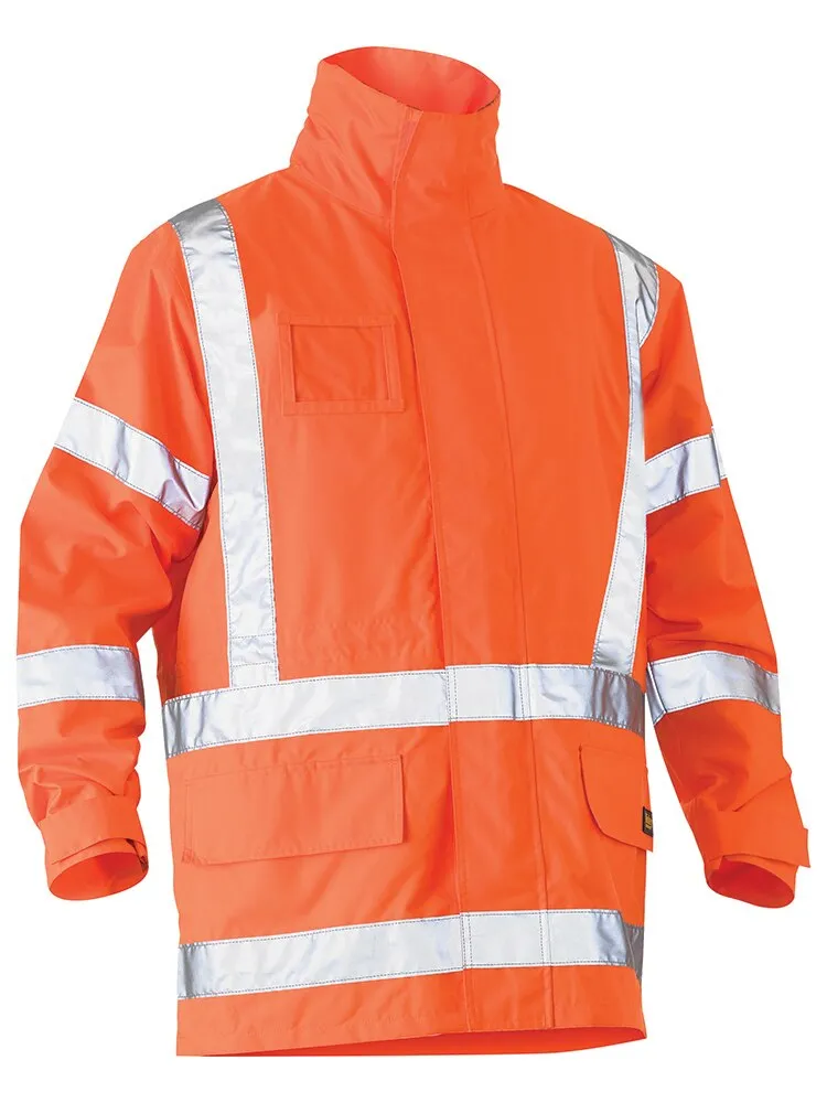 Bisley Workwear BJ6974XT X Taped 4 In 1 Rain Jacket - Railway Orange - XS