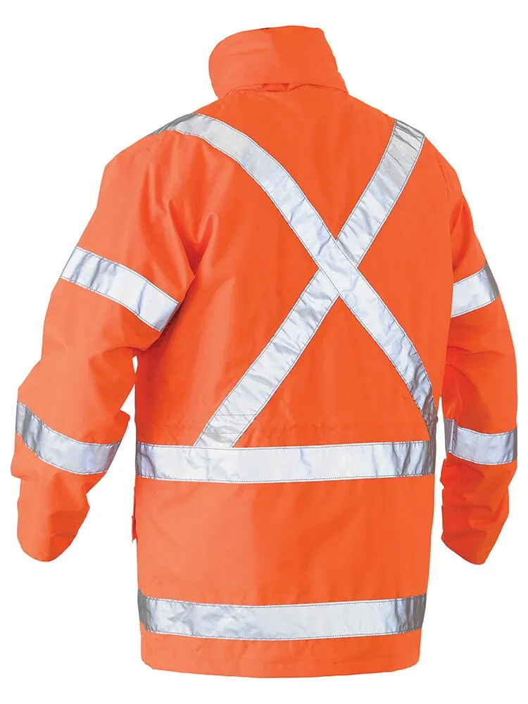 Bisley Workwear BJ6974XT X Taped 4 In 1 Rain Jacket - Railway Orange - XS