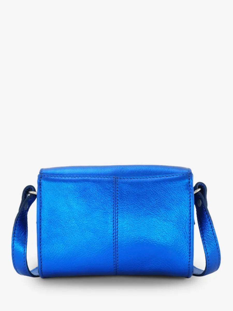 Blue Leather Cross-body Bag for Women - LeMini Indispensable Electric Blue | PAUL MARIUS