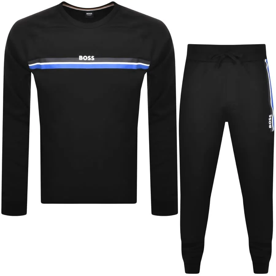 BOSS Authentic Tracksuit Black