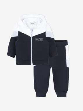 BOSS Baby Boys Logo Tracksuit in Navy