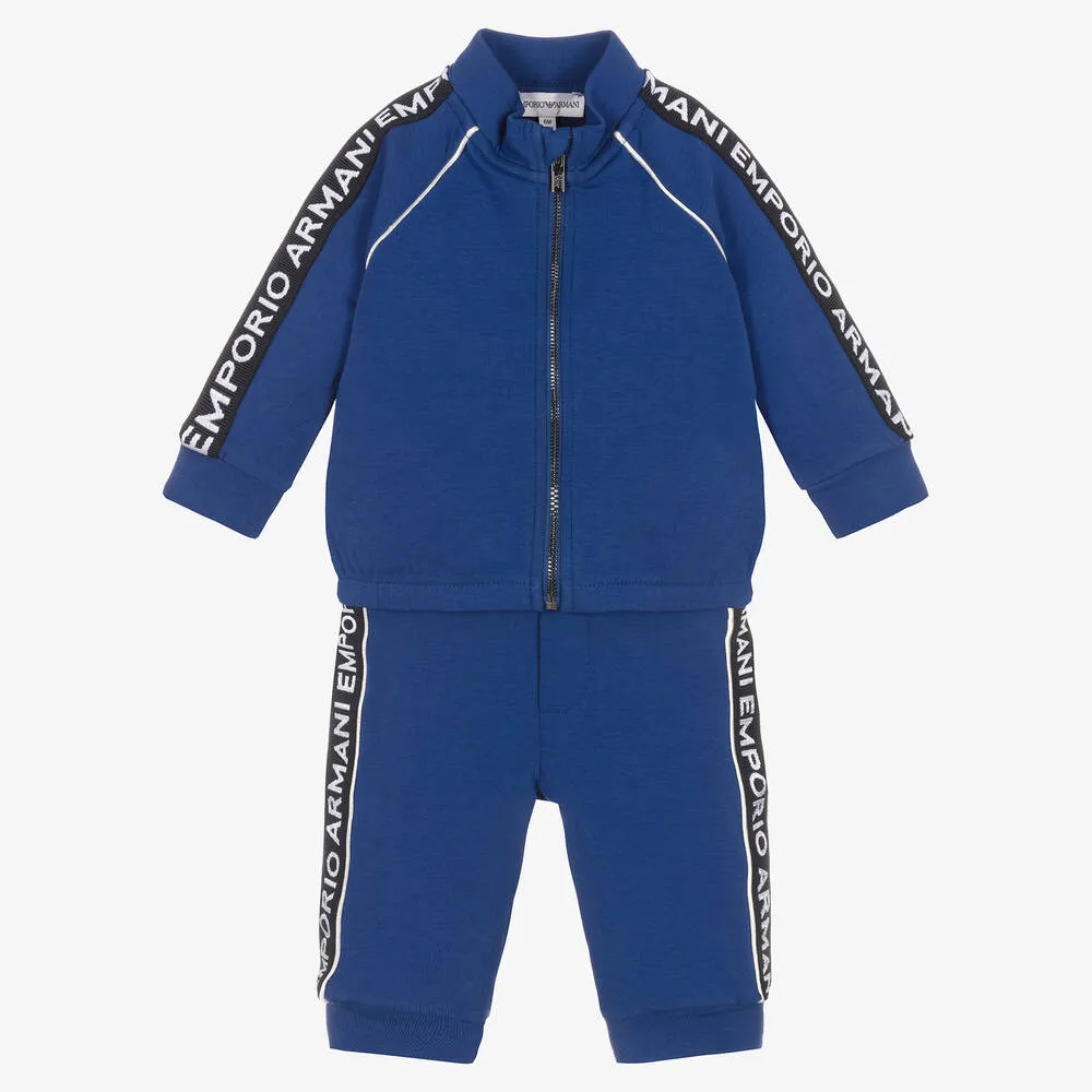 Boys Blue Logo Tracksuit