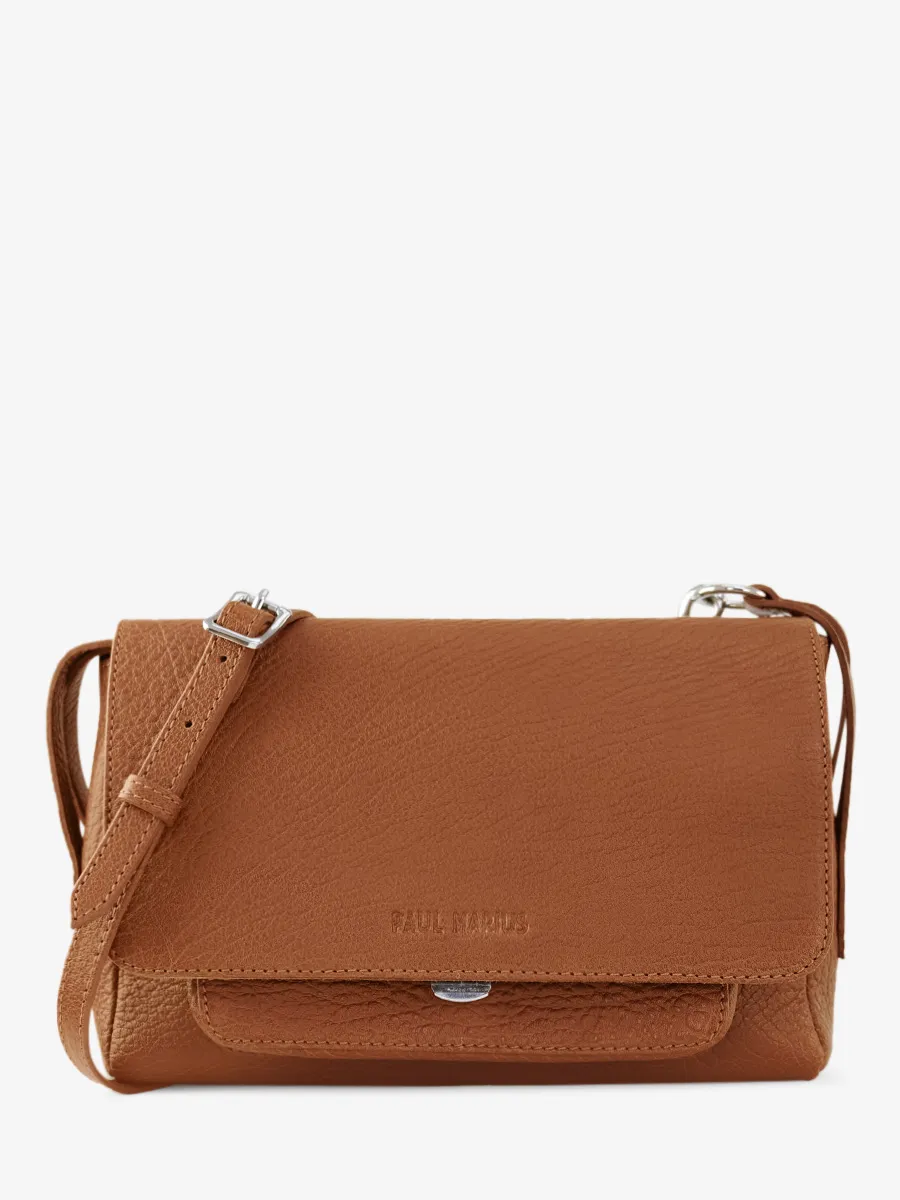 Brown Leather Cross-body Bag for Women - Diane S Light Brown | PAUL MARIUS