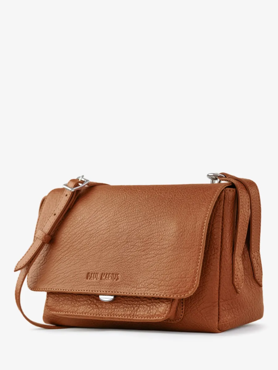 Brown Leather Cross-body Bag for Women - Diane S Light Brown | PAUL MARIUS