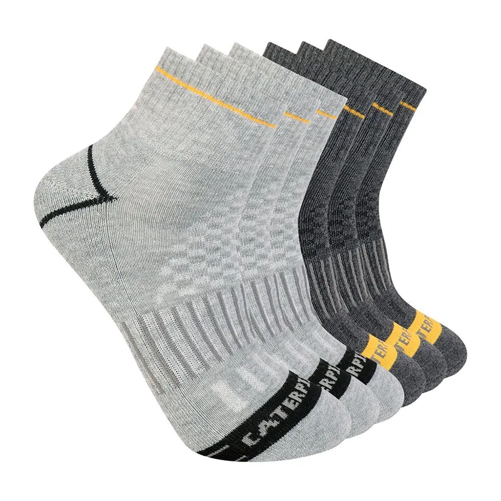 CAT Workwear Men's Advanced Half Cushion Quarter Sock, 6/pk