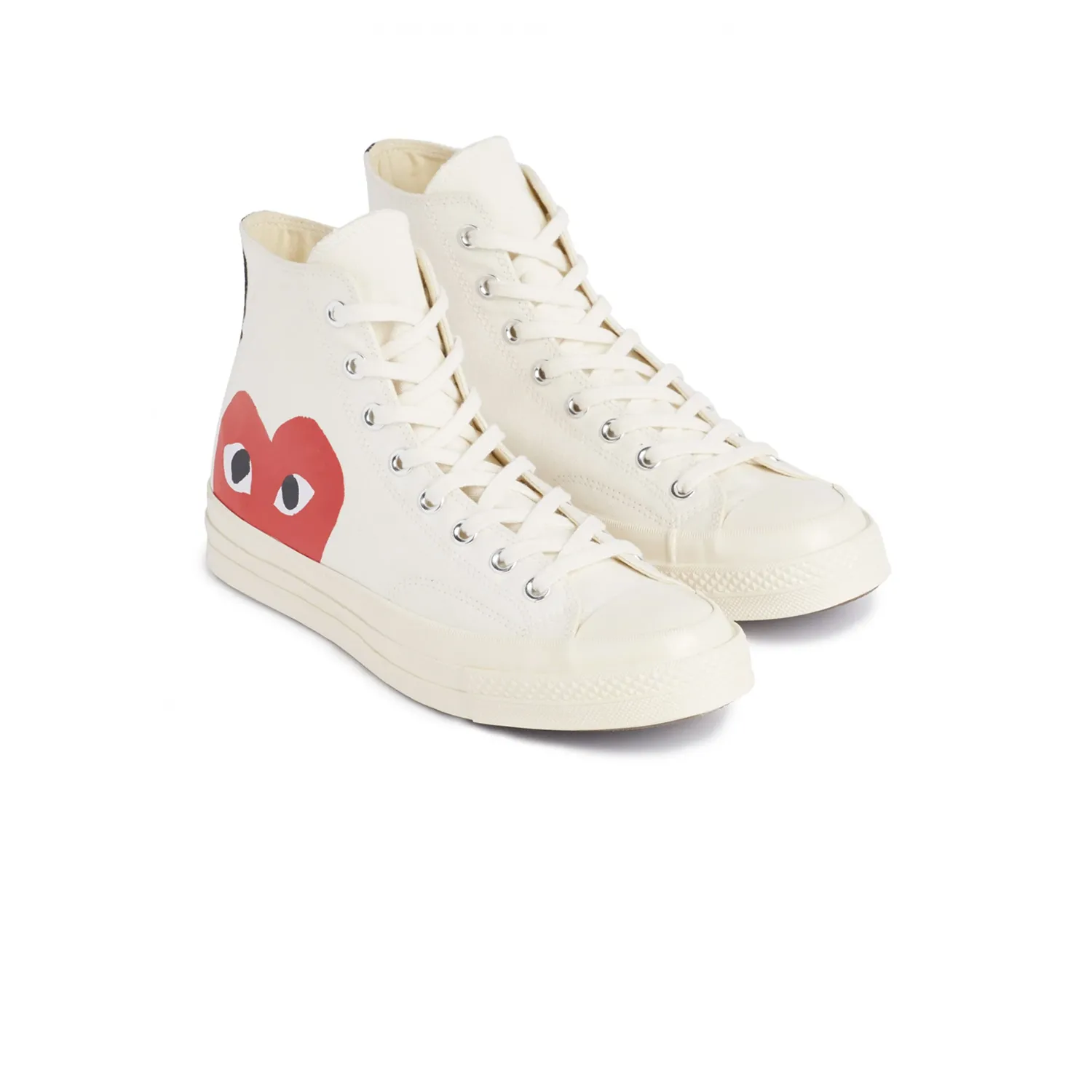 CDG Play Converse CHUCK 70 HI, Milk/White 