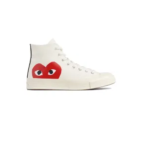 CDG Play Converse CHUCK 70 HI, Milk/White 