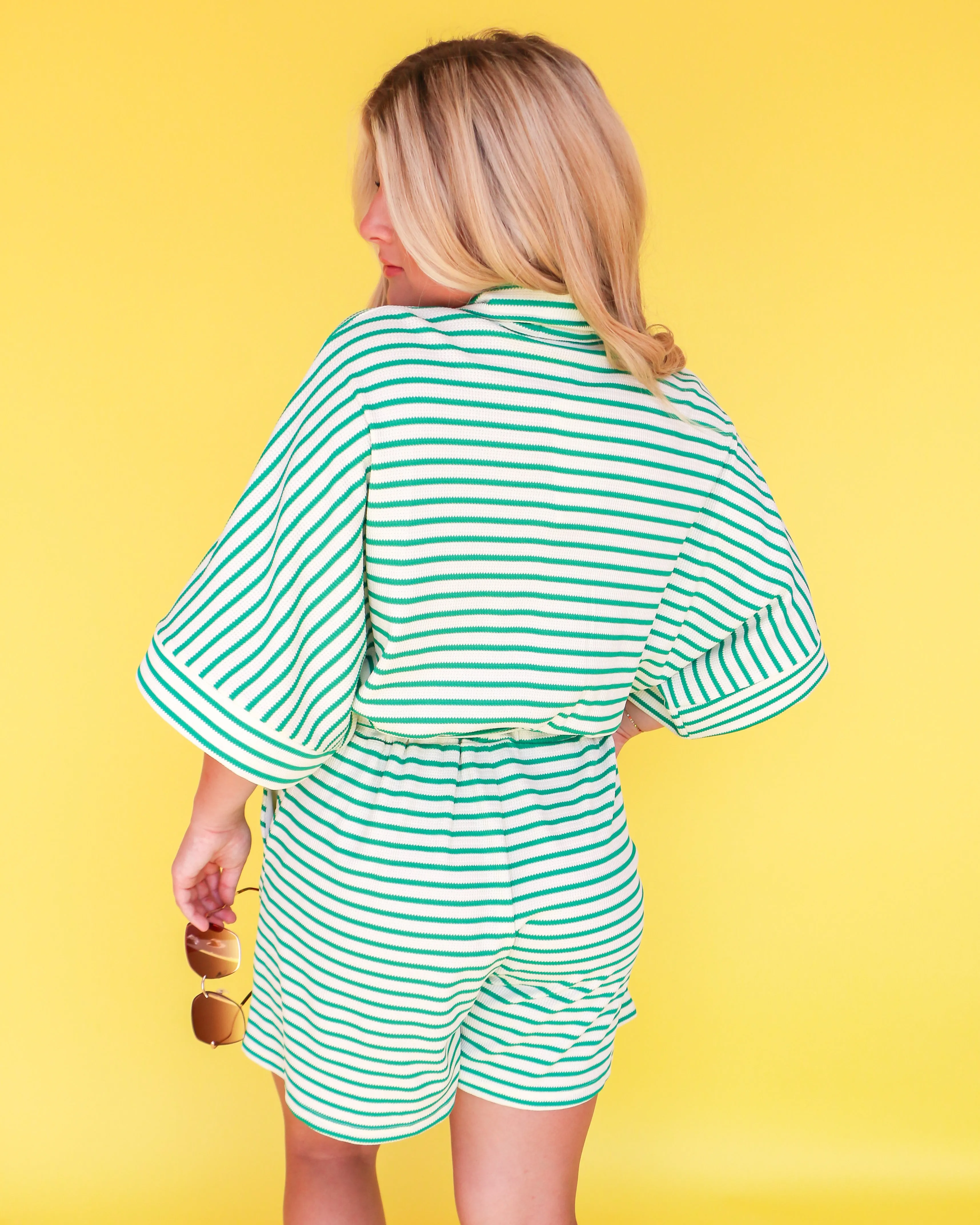 Coastal Stripe Collared Romper