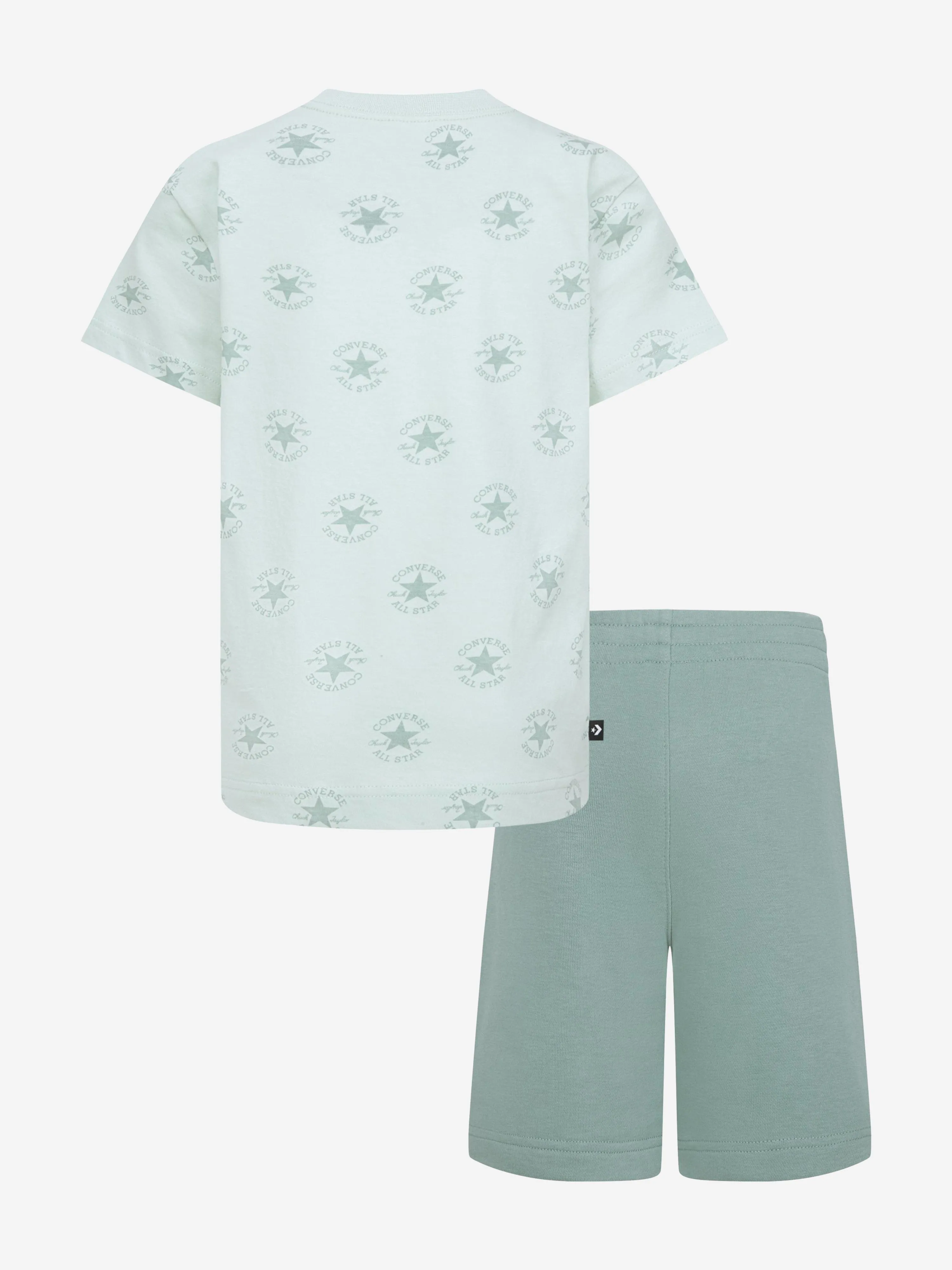 Converse Boys AOP T-Shirt And Short Set in Green