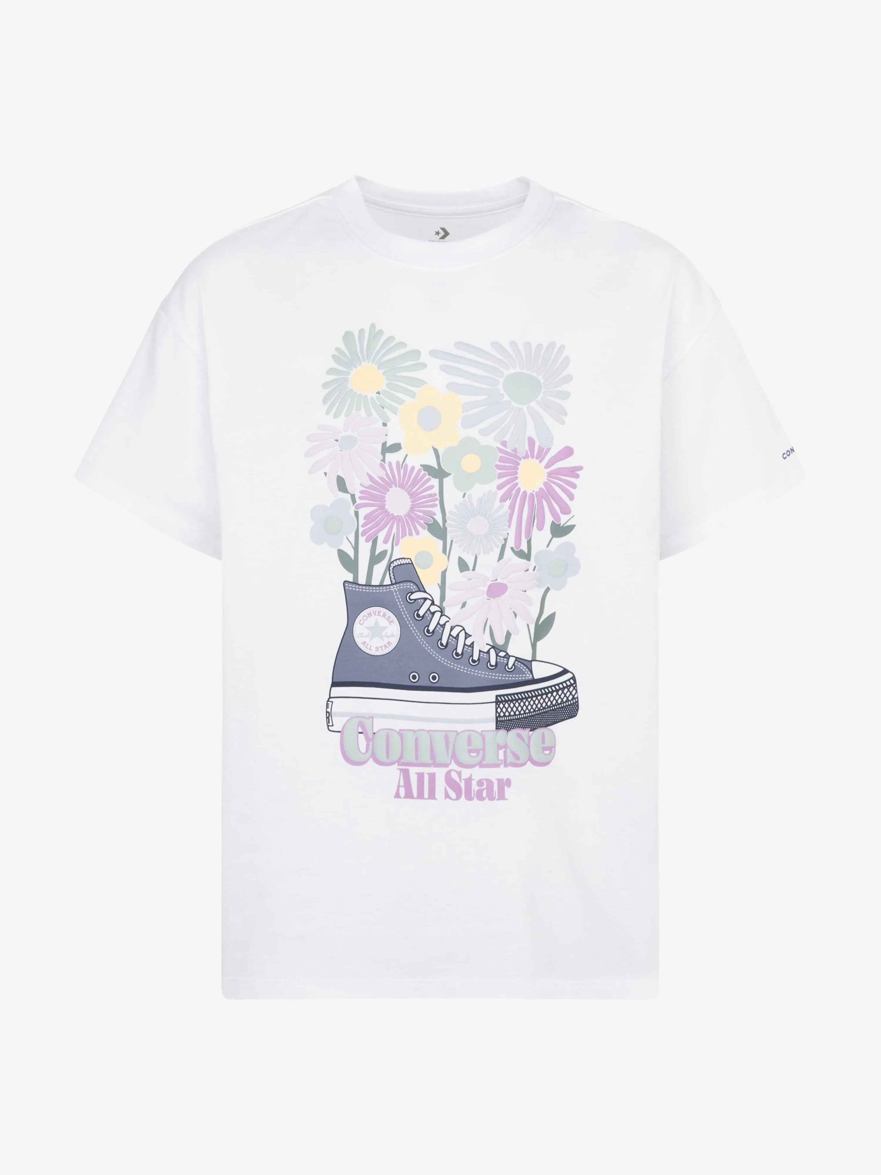 Converse Girls Boyfriend Graphic T-Shirt in White