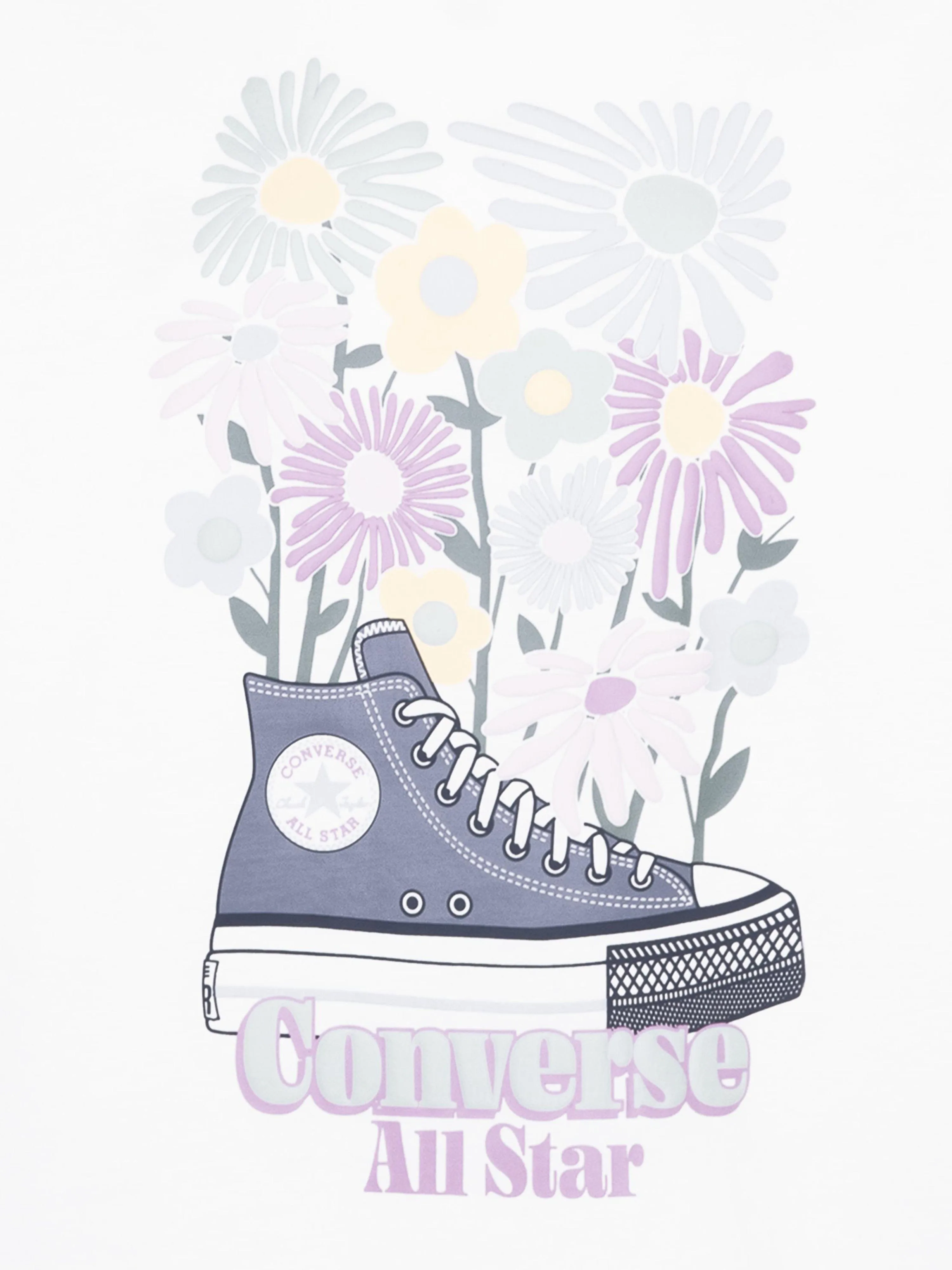 Converse Girls Boyfriend Graphic T-Shirt in White