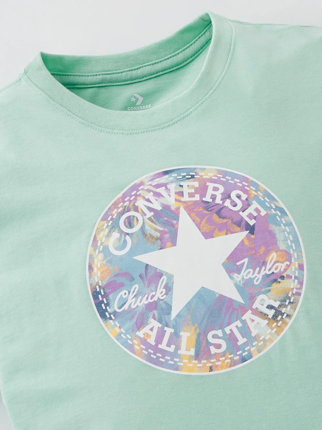 Converse Junior Girls Chuck Patch Graphic T-shirt - Green