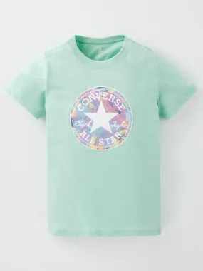 Converse Junior Girls Chuck Patch Graphic T-shirt - Green