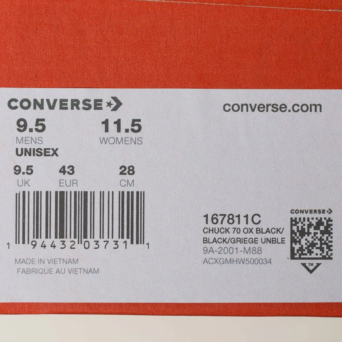 Converse Men Chuck 70 Ox (black / griege unbleached)