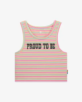 CONVERSE  Proud To Be Cropped Tank Top Stripes 