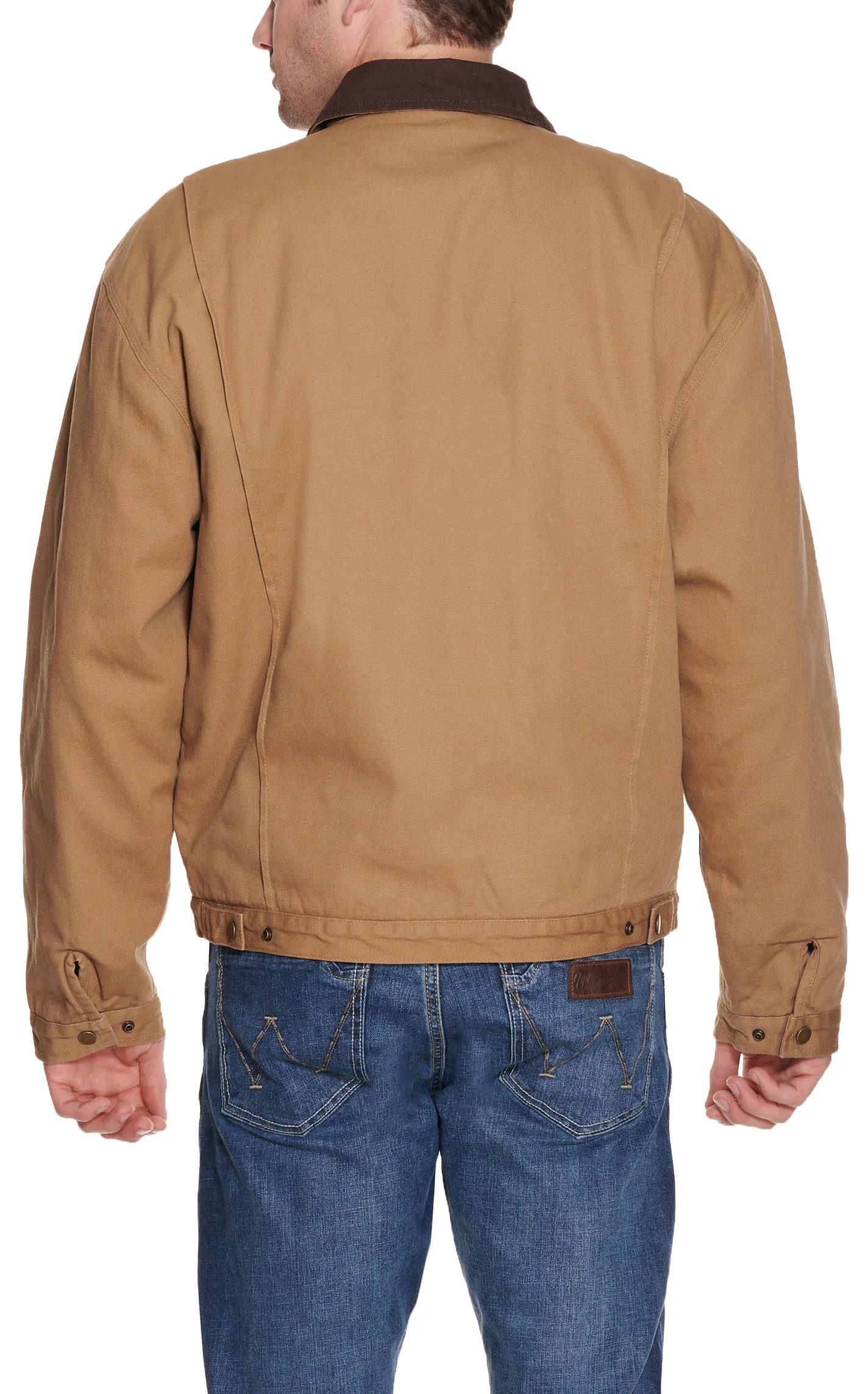 Cowboy Workwear Men's Light Tan Fleece Lined Canvas Jacket