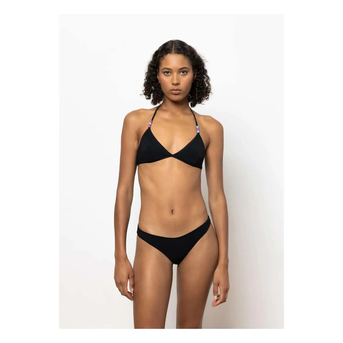 Dana Bead Bikini Bottom - Black