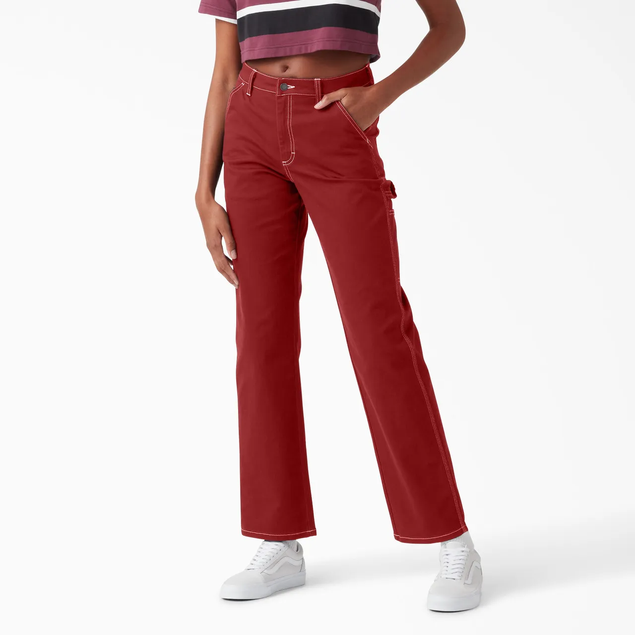 Dickies Workwear Women's High Waisted Cargo Pant - English Red