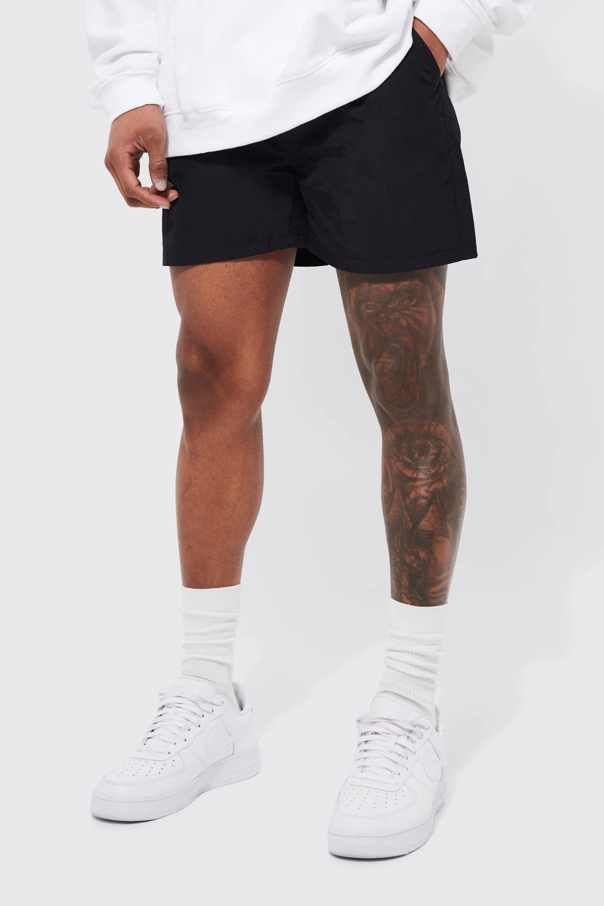 Elastic Waist Comfort Short Length Short | boohooMAN UK