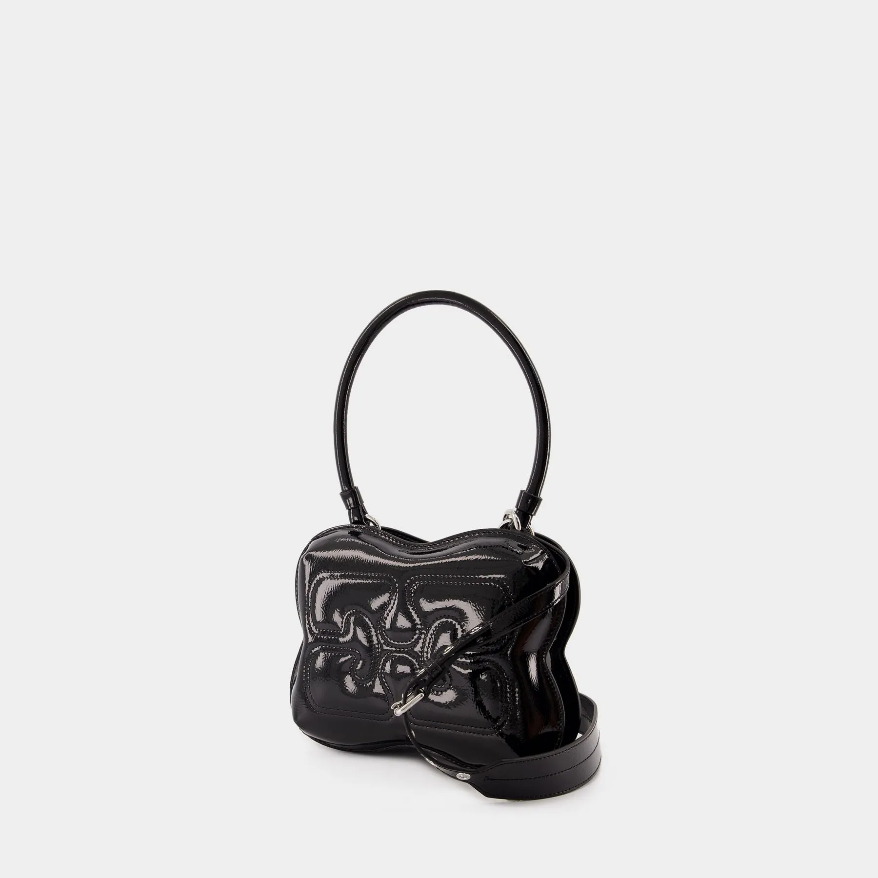 Ganni  Butterfly Bag - Ganni - Synthetic Leather - Black