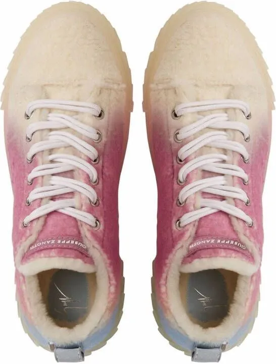 Giuseppe Zanotti Blabber textured ombre sneakers Pink