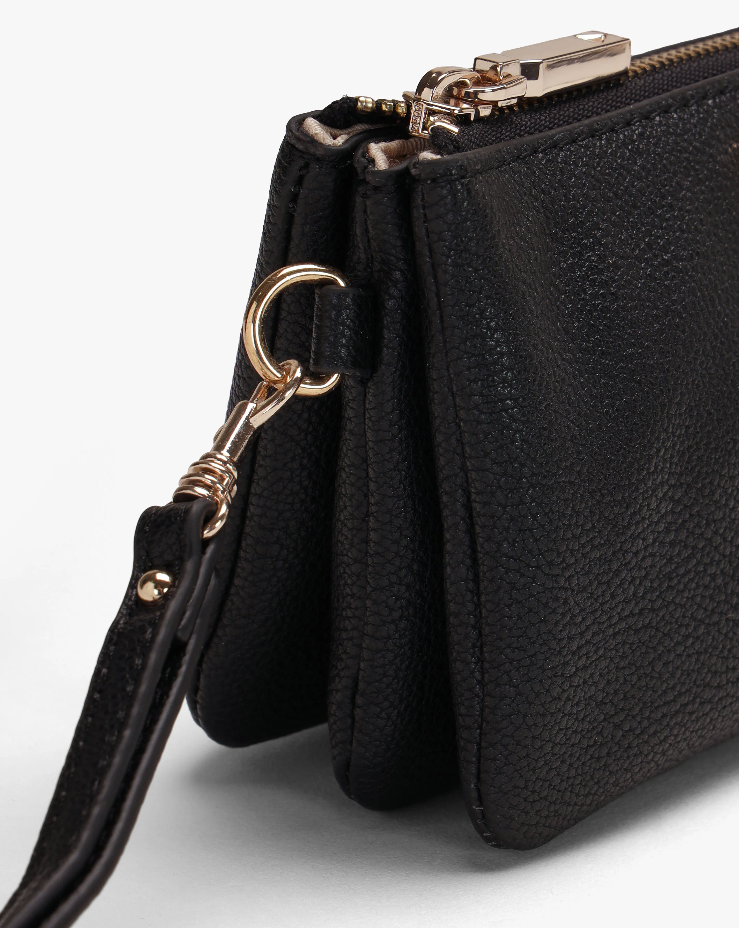 Guess Mini Latona Tri Black Top Zip Cross-Body Bag | Simply Be