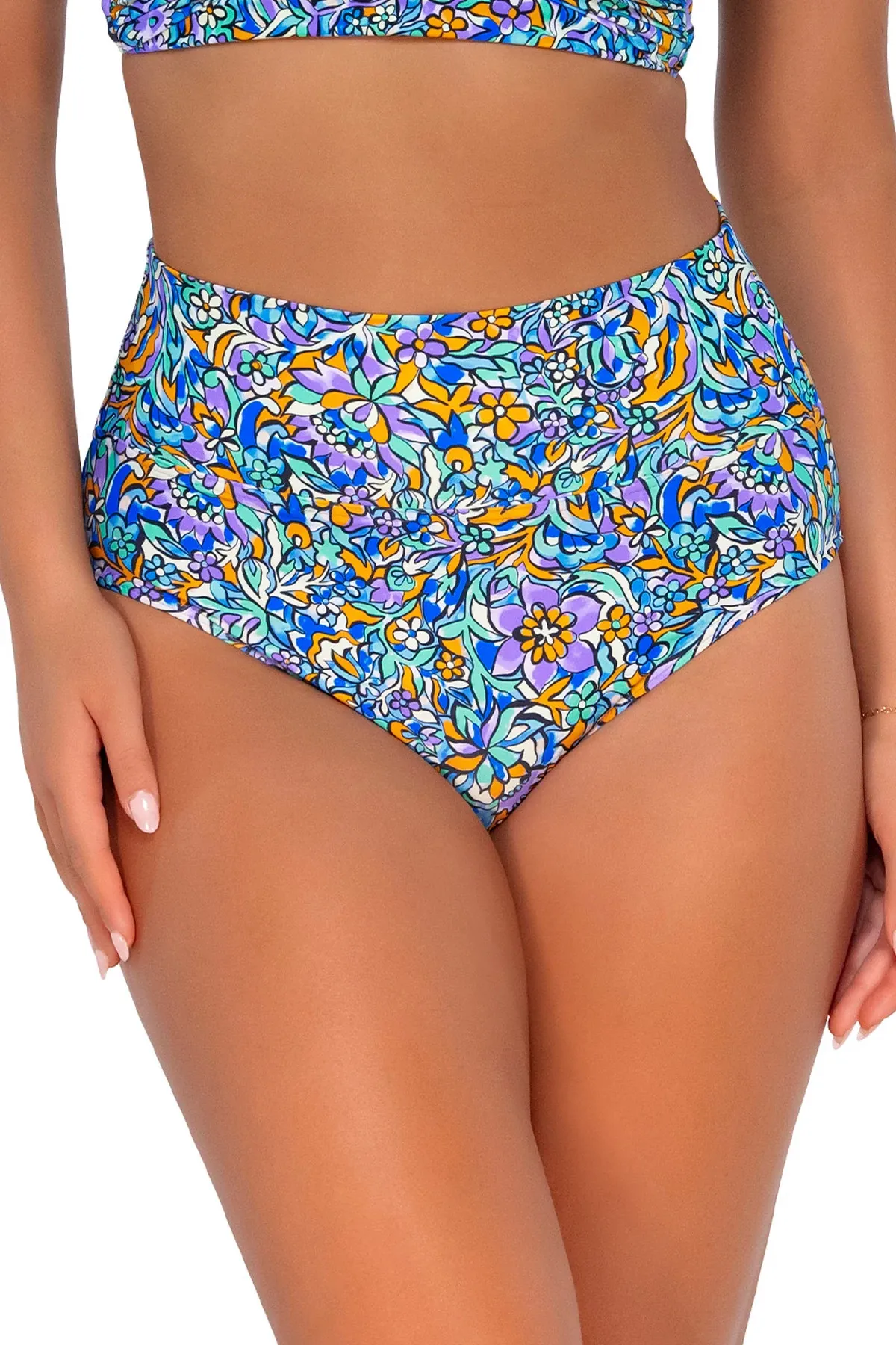 Hannah High Waist Banded Bikini Bottom