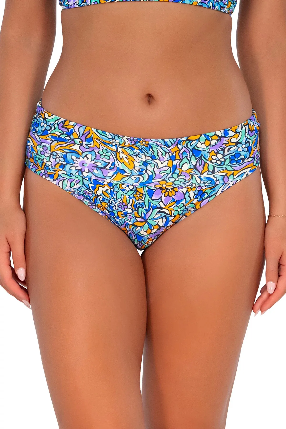 Hannah High Waist Banded Bikini Bottom