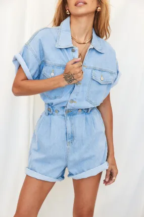 Hendrix Short Denim Romper