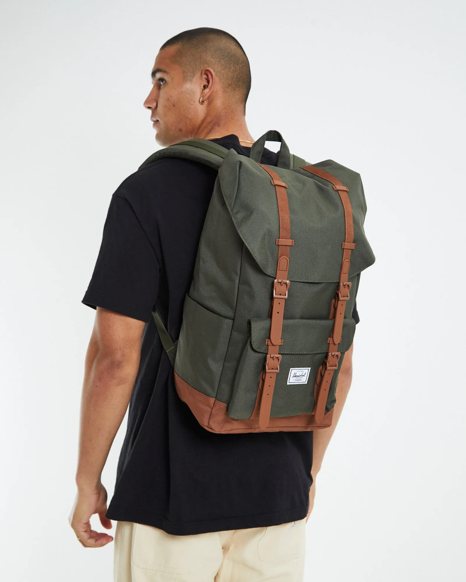 Herschel Little America Eco Backpack Forest Night Green