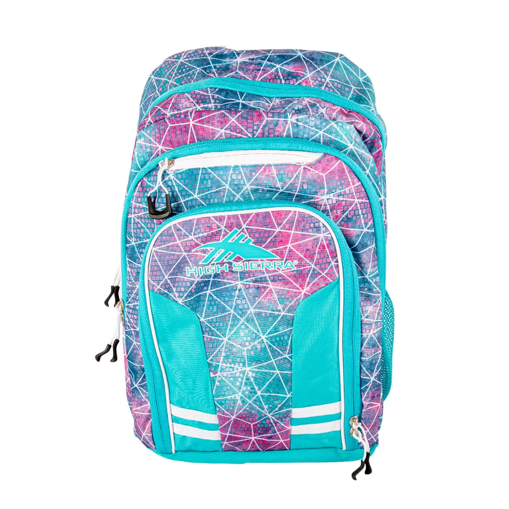 High Sierra Blaise Backpack Sequin Facets/Bluebird/White