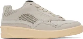 Jil Sander Gray Perforated Sneakers