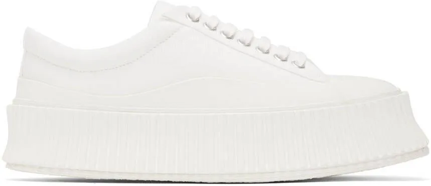 Jil Sander White Platform Sneakers