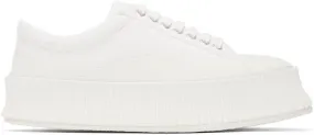 Jil Sander White Platform Sneakers