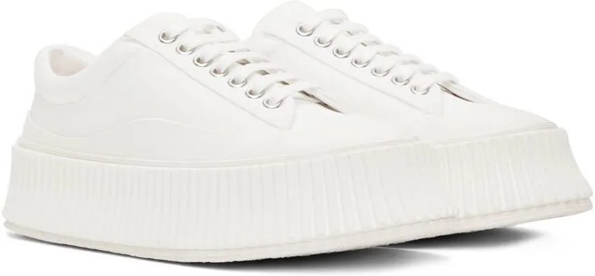 Jil Sander White Platform Sneakers