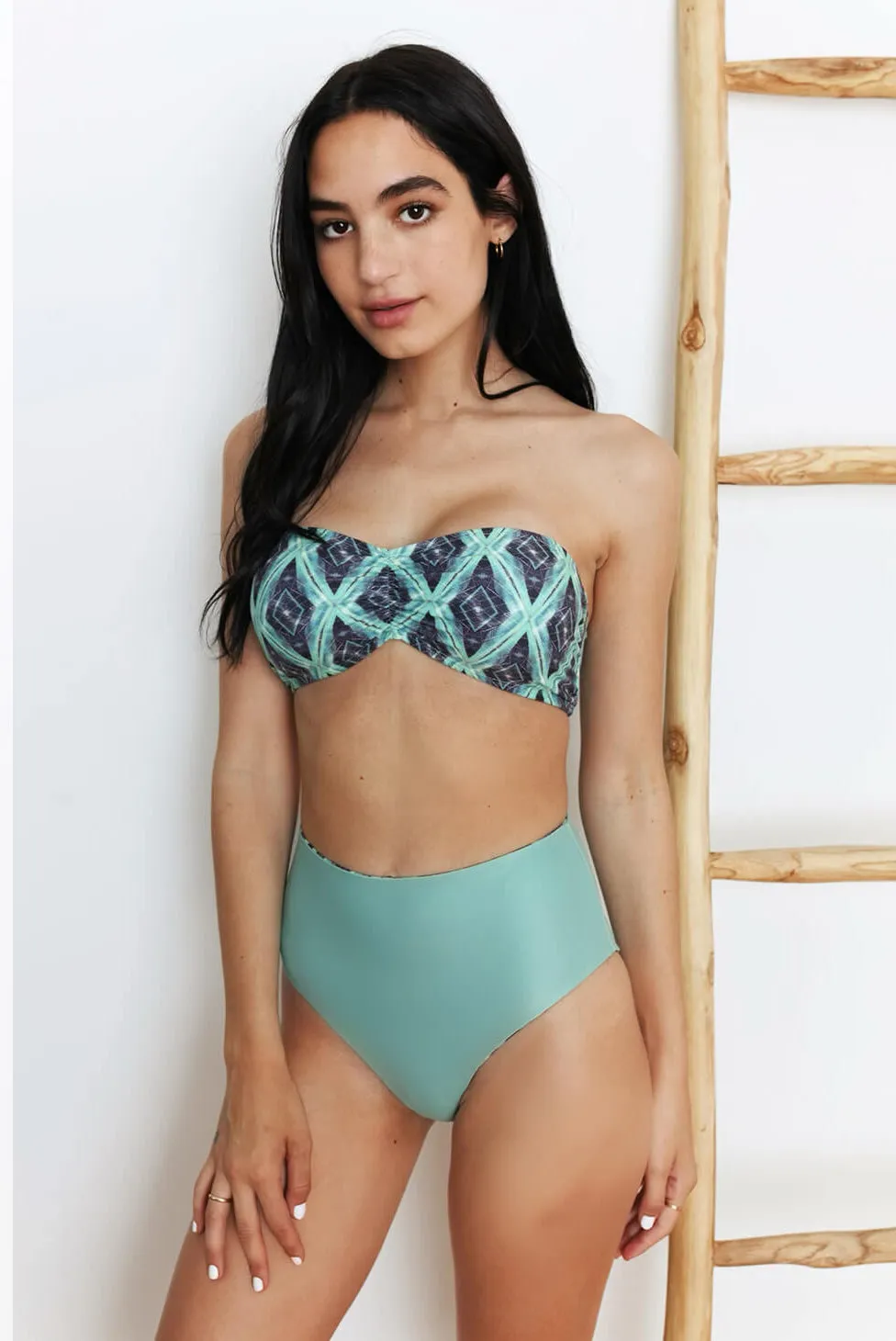 Jungle Reversible High-Waisted Bikini Bottom