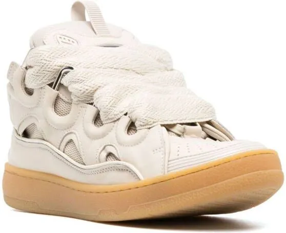 Lanvin Curb leather sneakers Neutrals