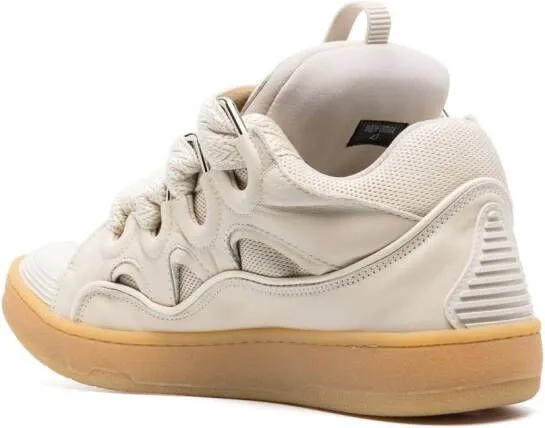 Lanvin Curb leather sneakers Neutrals