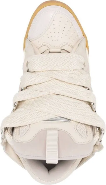 Lanvin Curb leather sneakers Neutrals