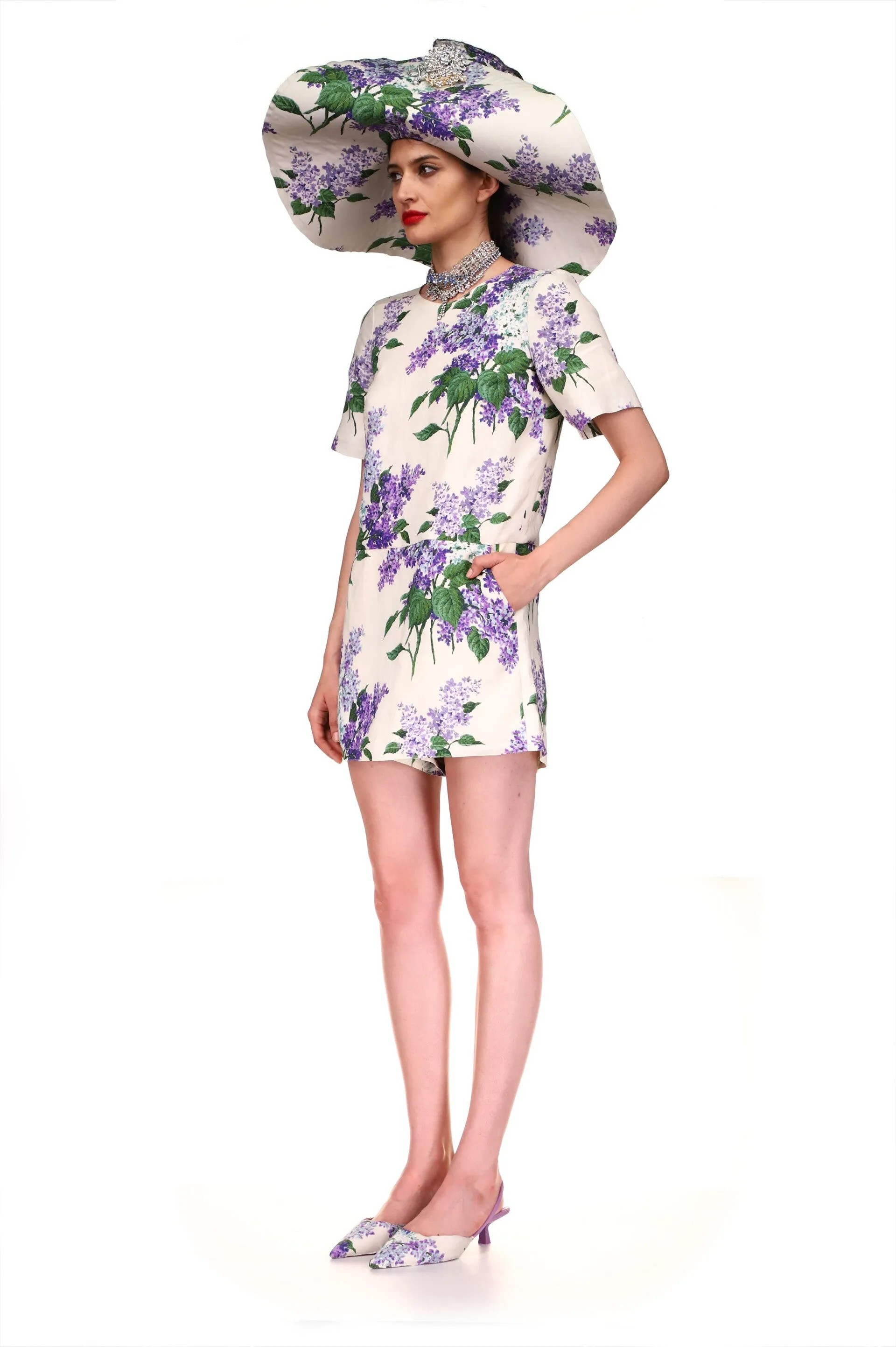 'LILAC GARDEN' ROMPER DRESS