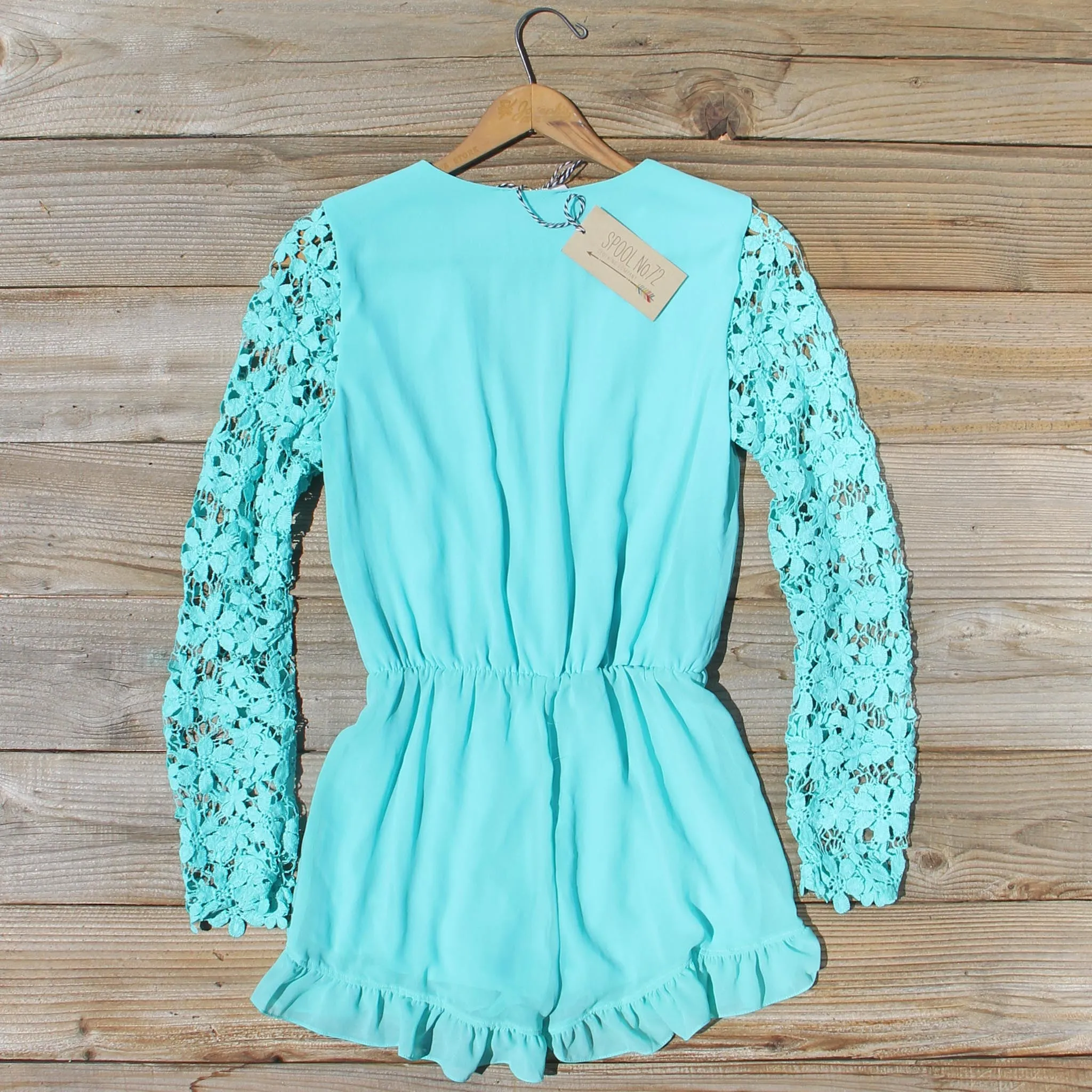 Lilac Valley Romper in Mint