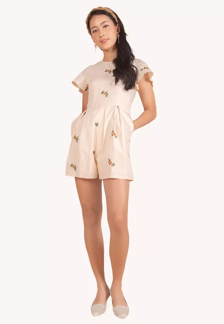 LZZIE RYLEE ROMPER - BEIGE